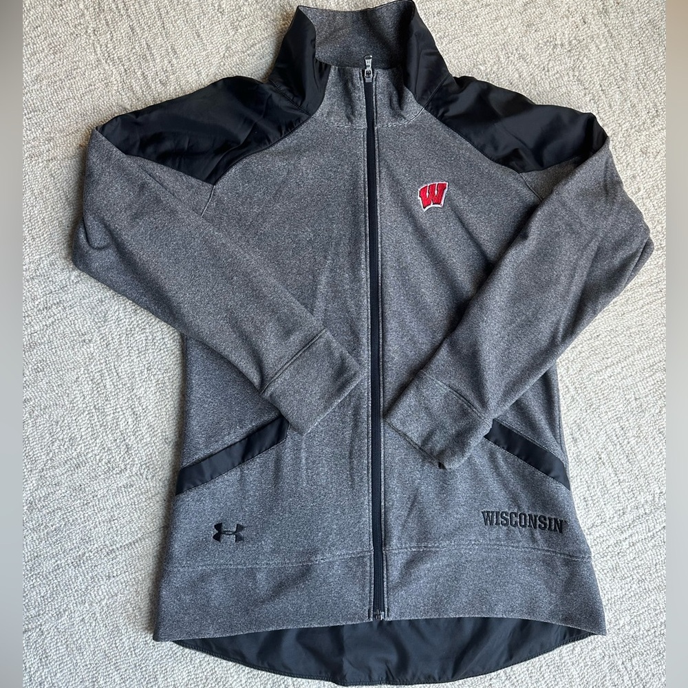 Under Armour University of Wisconsin Women's Gray and Black Jacket